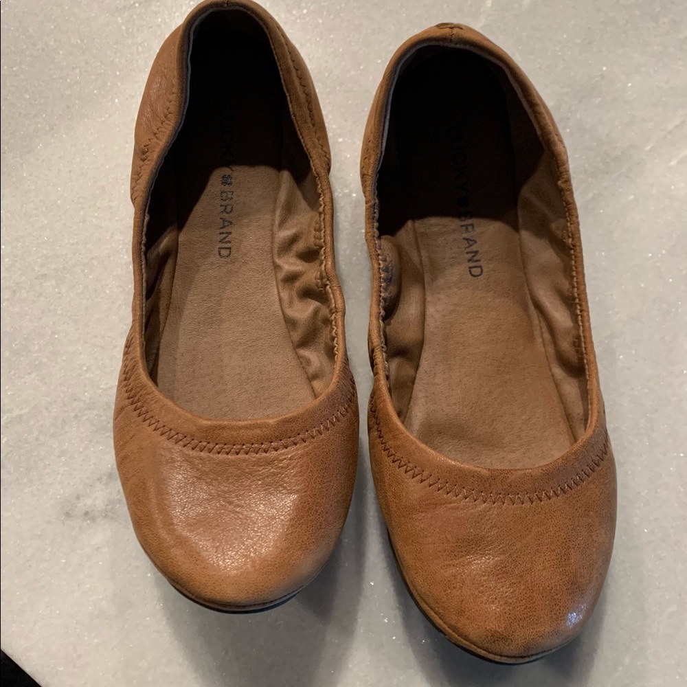 EMMIE LEATHER FLATS- LUCKY BRAND